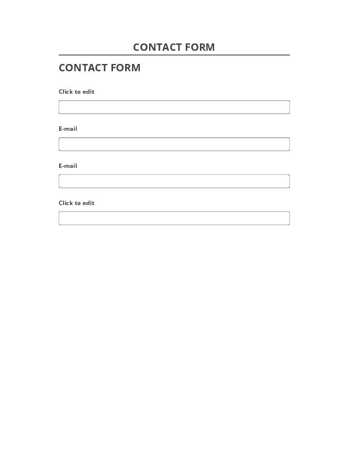 Update CONTACT FORM Salesforce