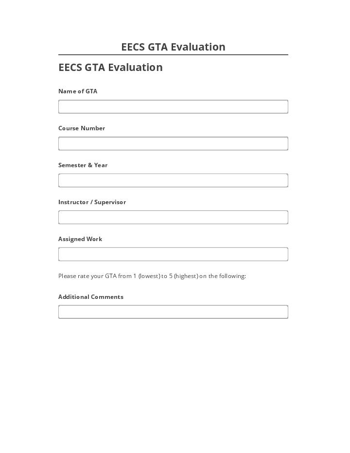 Arrange EECS GTA Evaluation Netsuite