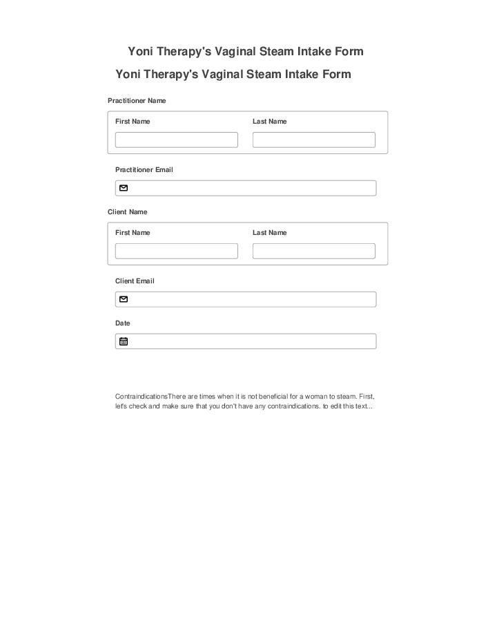 Export Yoni Therapy's Vaginal Steam Intake Form Netsuite