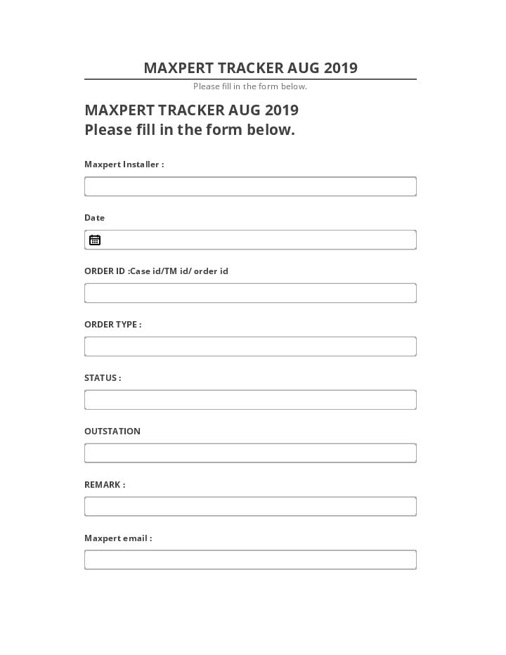 Extract MAXPERT TRACKER AUG 2019 Salesforce
