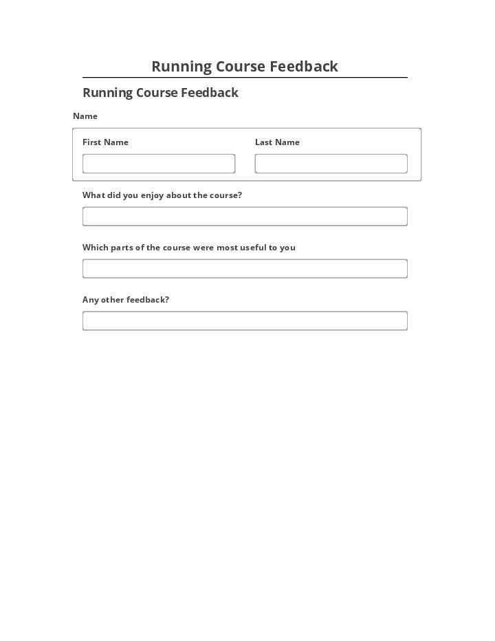 Incorporate Running Course Feedback Netsuite