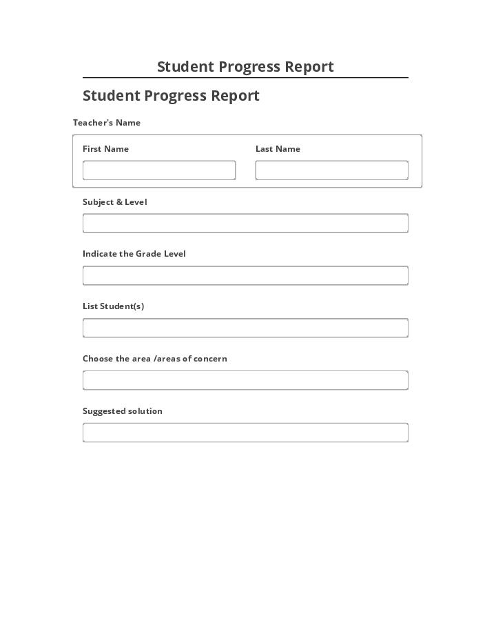 Manage Student Progress Report