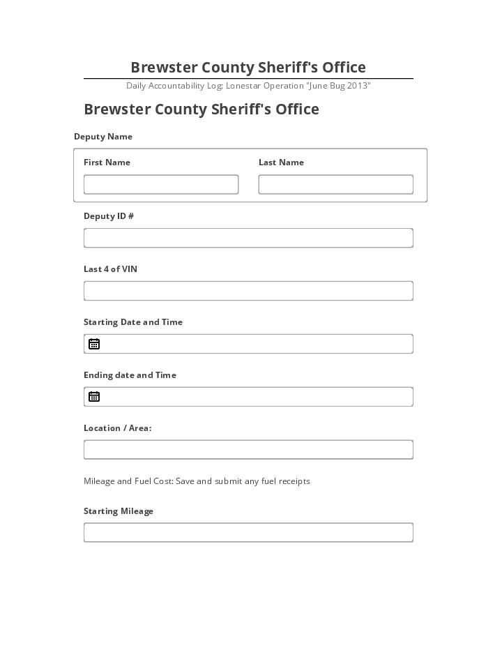 Arrange Brewster County Sheriff's Office Salesforce