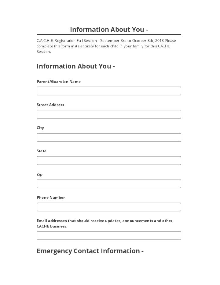 Archive Information About You -