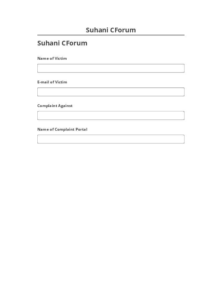 Integrate Suhani CForum