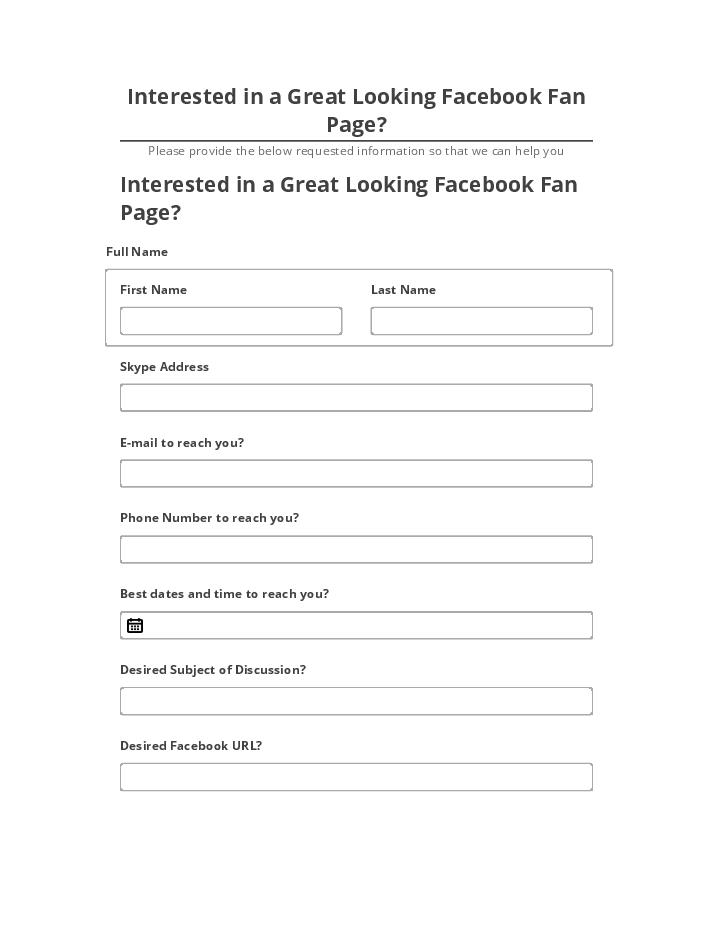 Export Interested in a Great Looking Facebook Fan Page? Salesforce