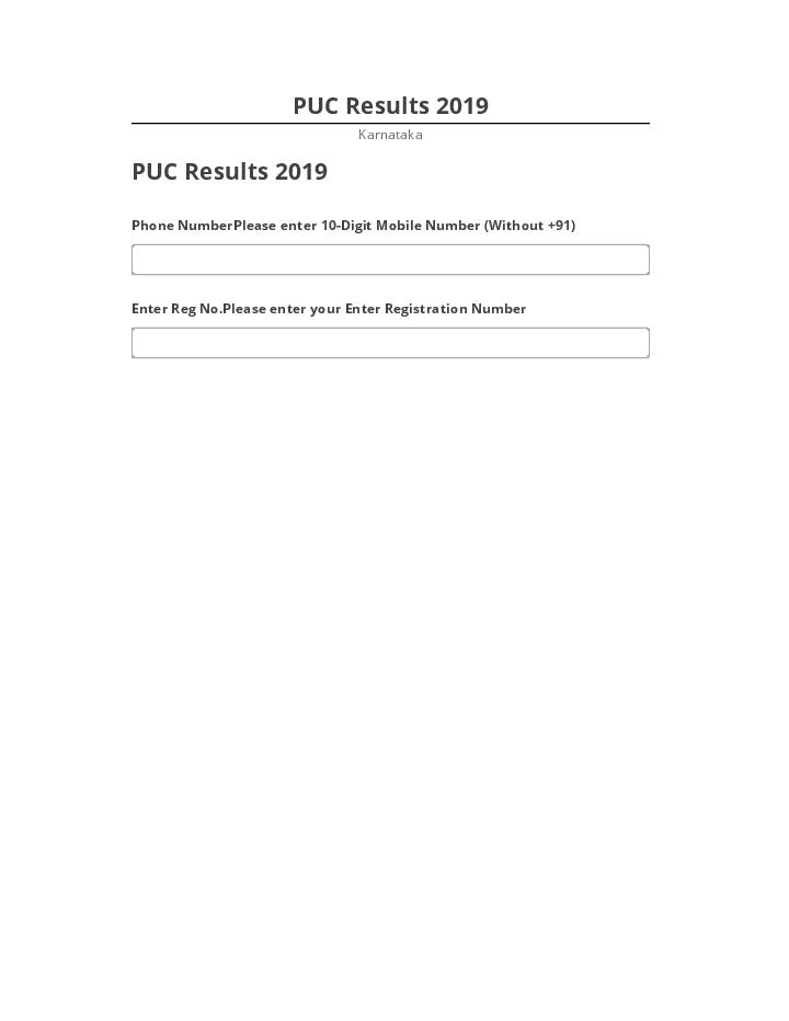 Arrange PUC Results 2019