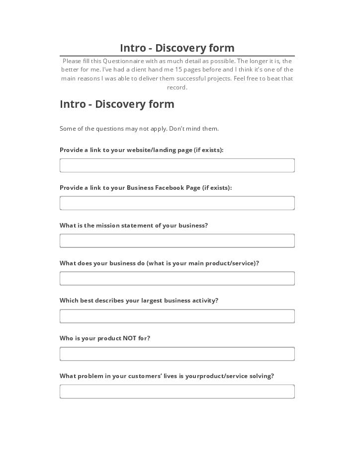Synchronize Intro - Discovery form Netsuite