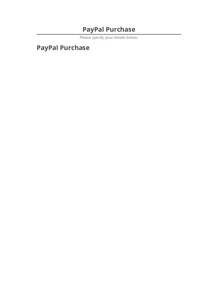 Incorporate PayPal Purchase