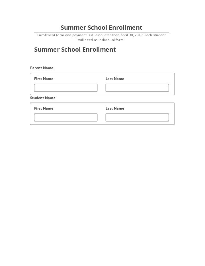 Arrange Summer School Enrollment Salesforce
