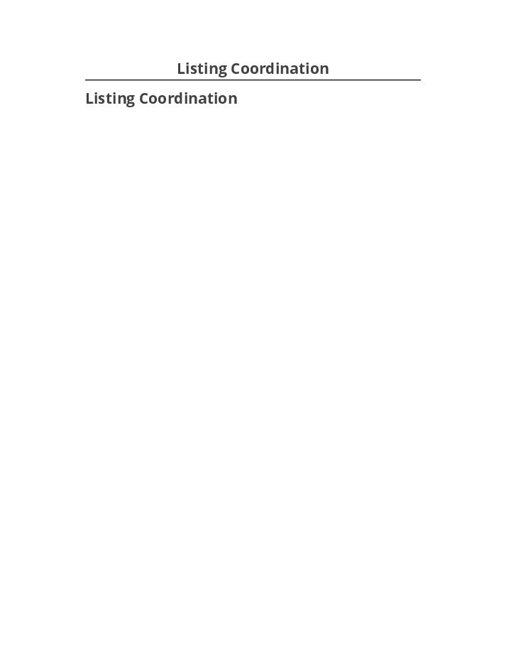 Extract Listing Coordination