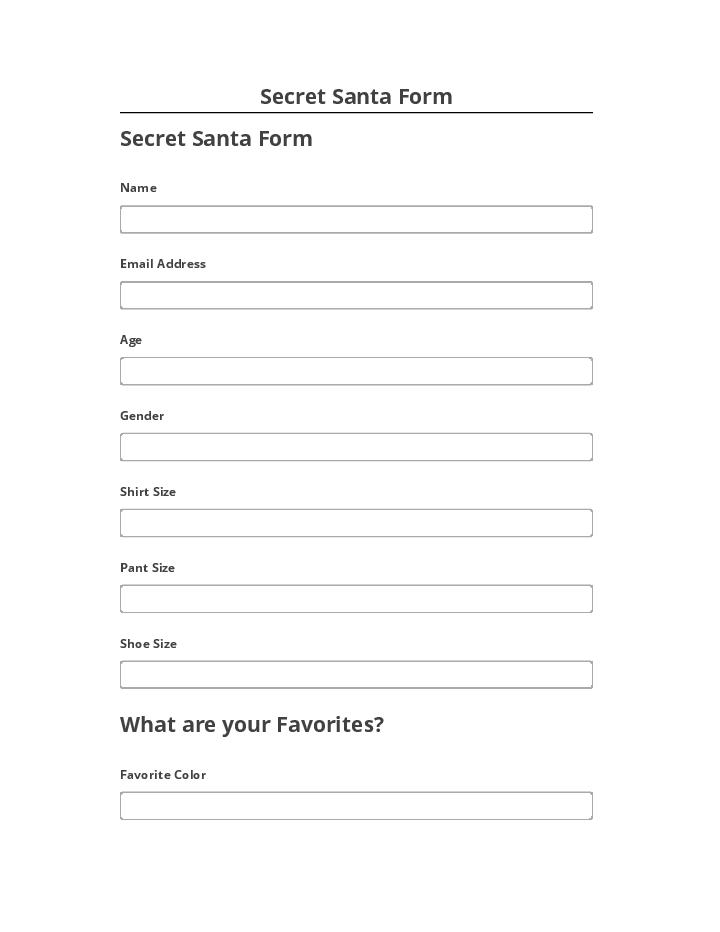 Incorporate Secret Santa Form Salesforce