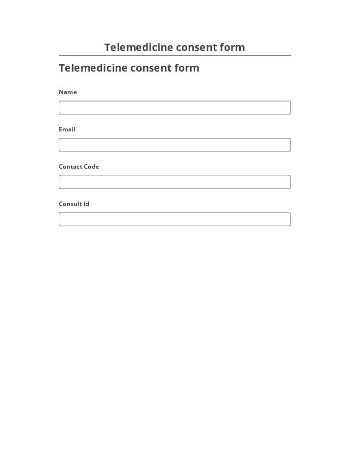 Manage Telemedicine consent form Salesforce