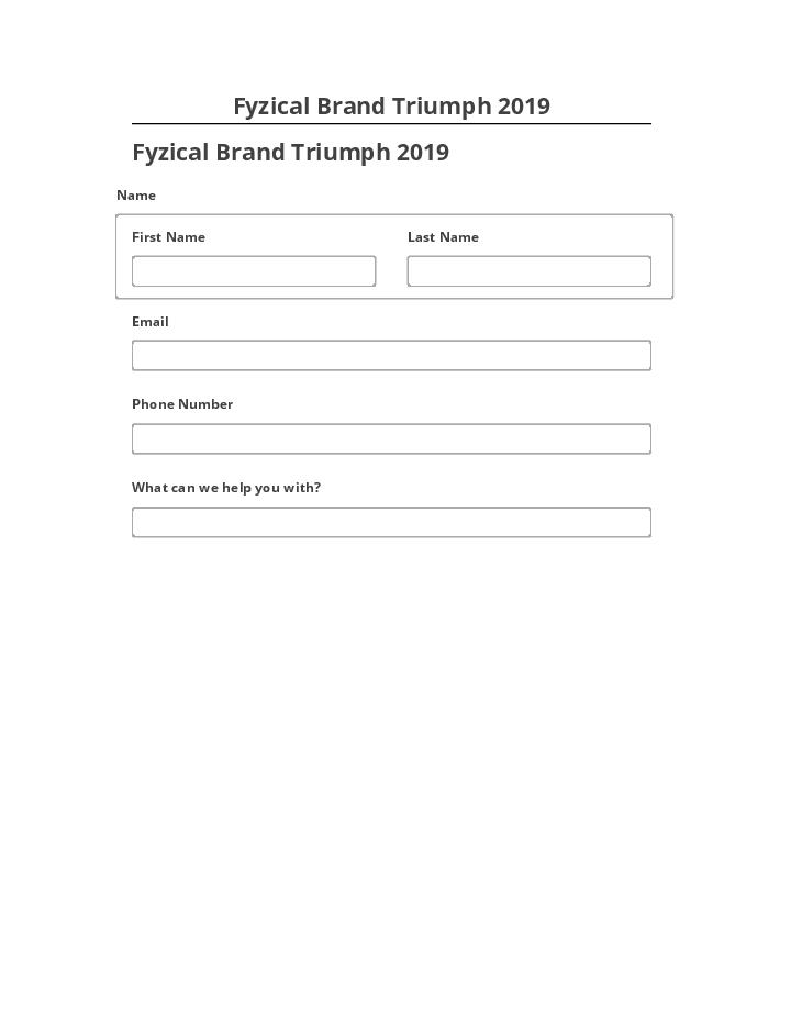Arrange Fyzical Brand Triumph 2019 Salesforce