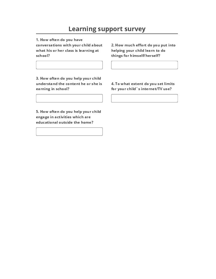 Arrange Learning support survey in Netsuite