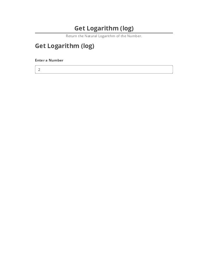 Manage Get Logarithm (log)
