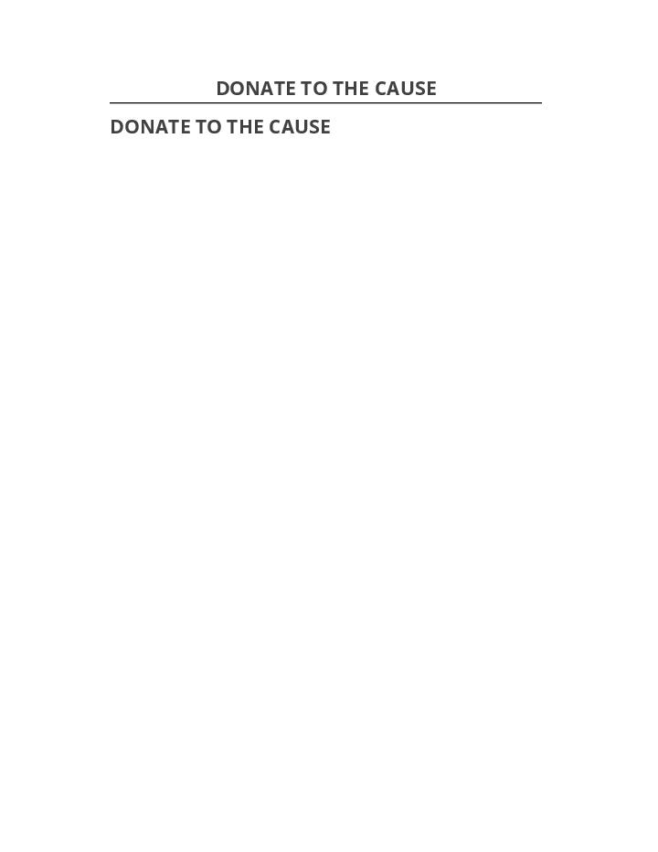 Manage DONATE TO THE CAUSE Netsuite