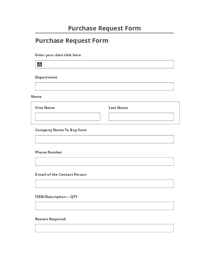 Export Purchase Request Form