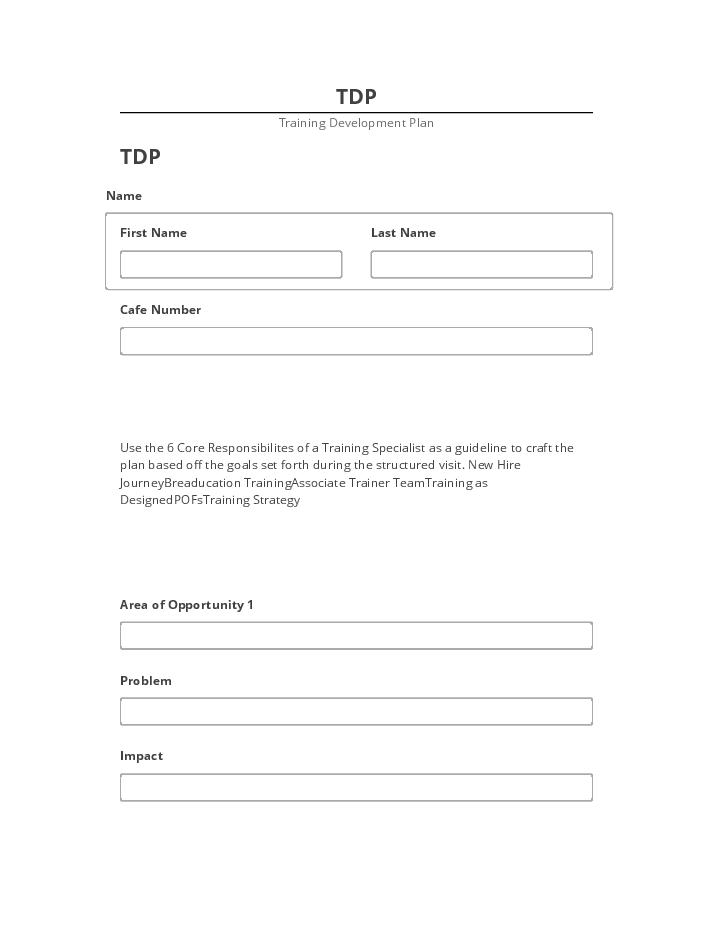 Incorporate TDP Salesforce