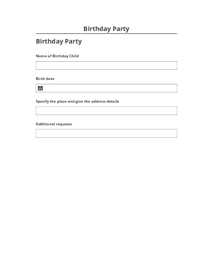 Synchronize Birthday Party Microsoft Dynamics