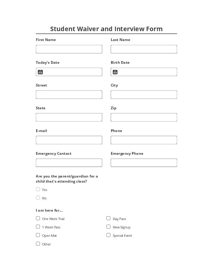 Automate Student Waiver and Interview Form Salesforce