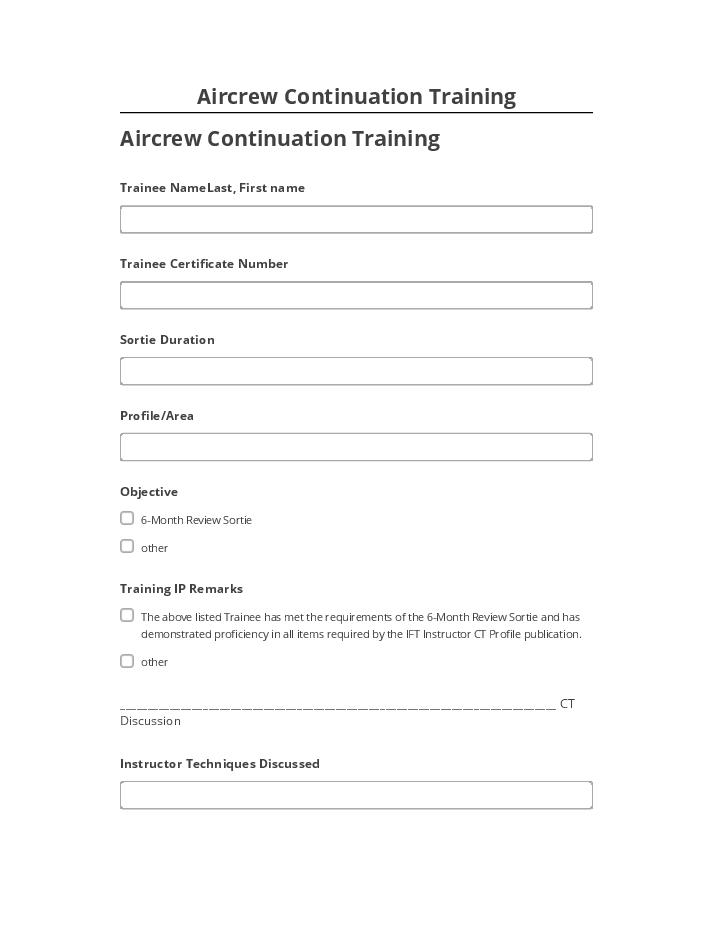 Synchronize Aircrew Continuation Training Microsoft Dynamics