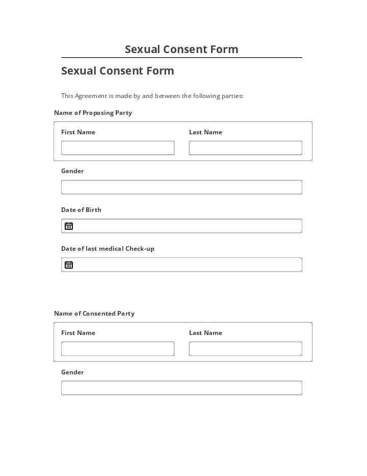 Automate Sexual Consent Form