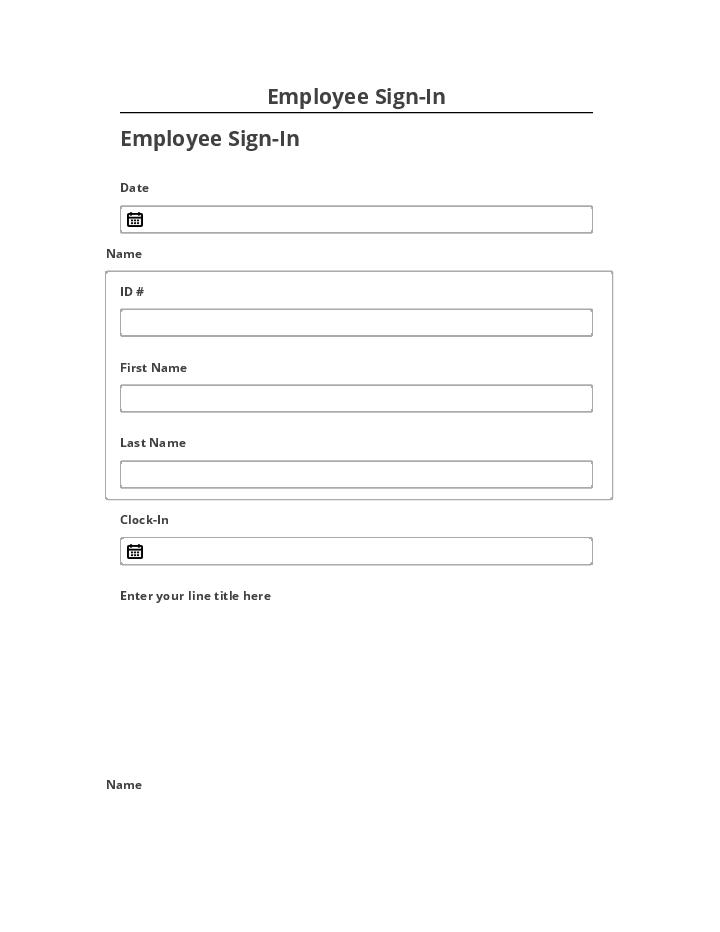 Pre-fill Employee Sign-In Netsuite
