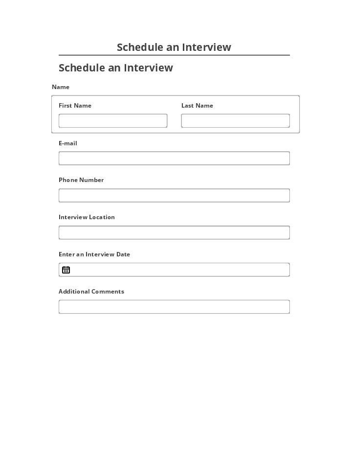 Integrate Schedule an Interview Salesforce