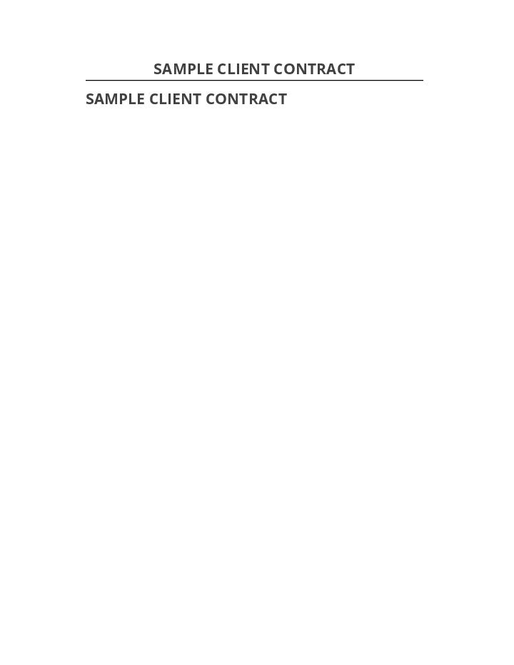 Extract SAMPLE CLIENT CONTRACT Microsoft Dynamics
