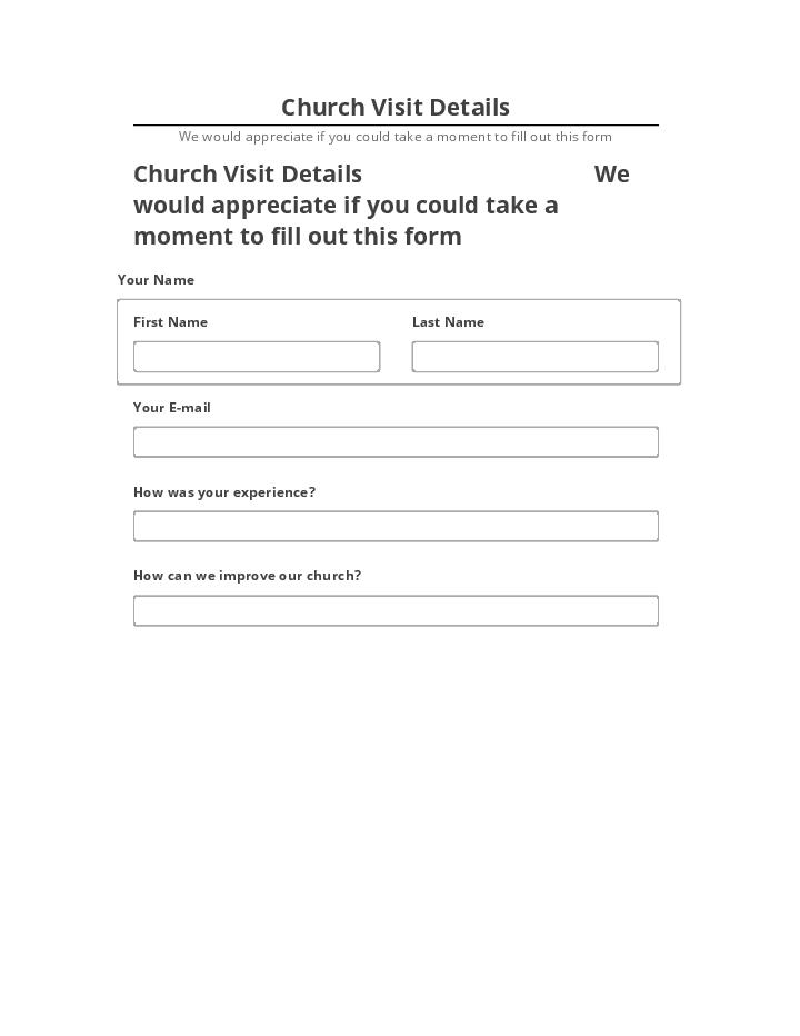 Incorporate Church Visit Details