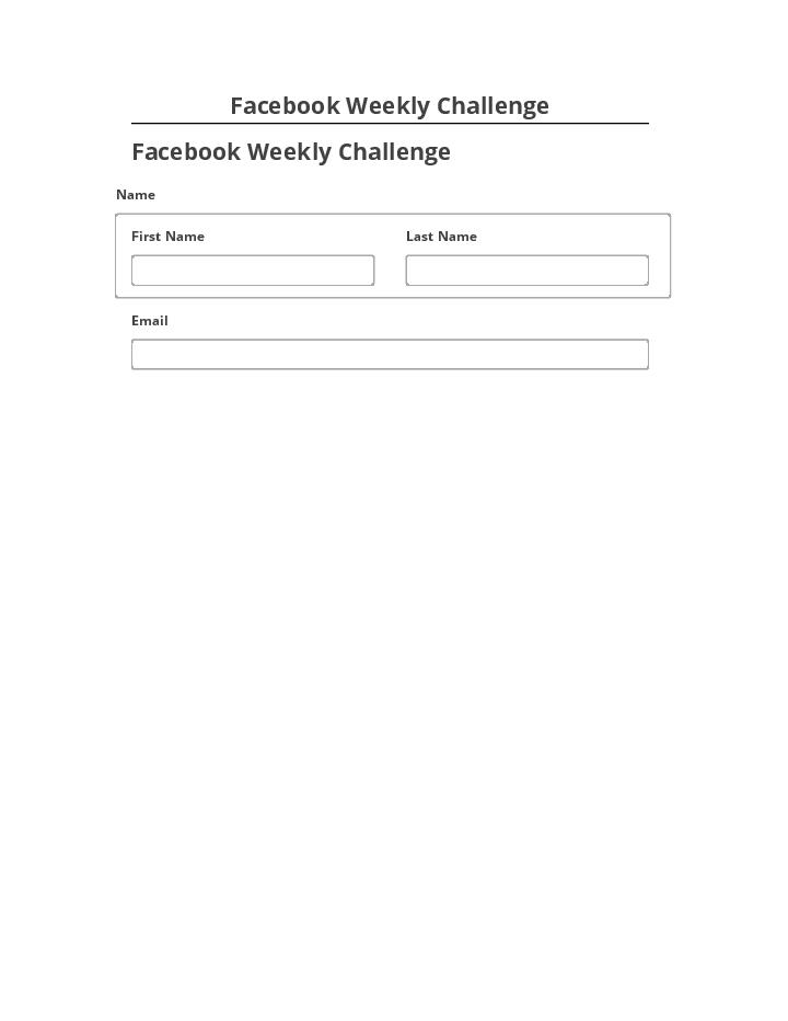 Export Facebook Weekly Challenge Salesforce