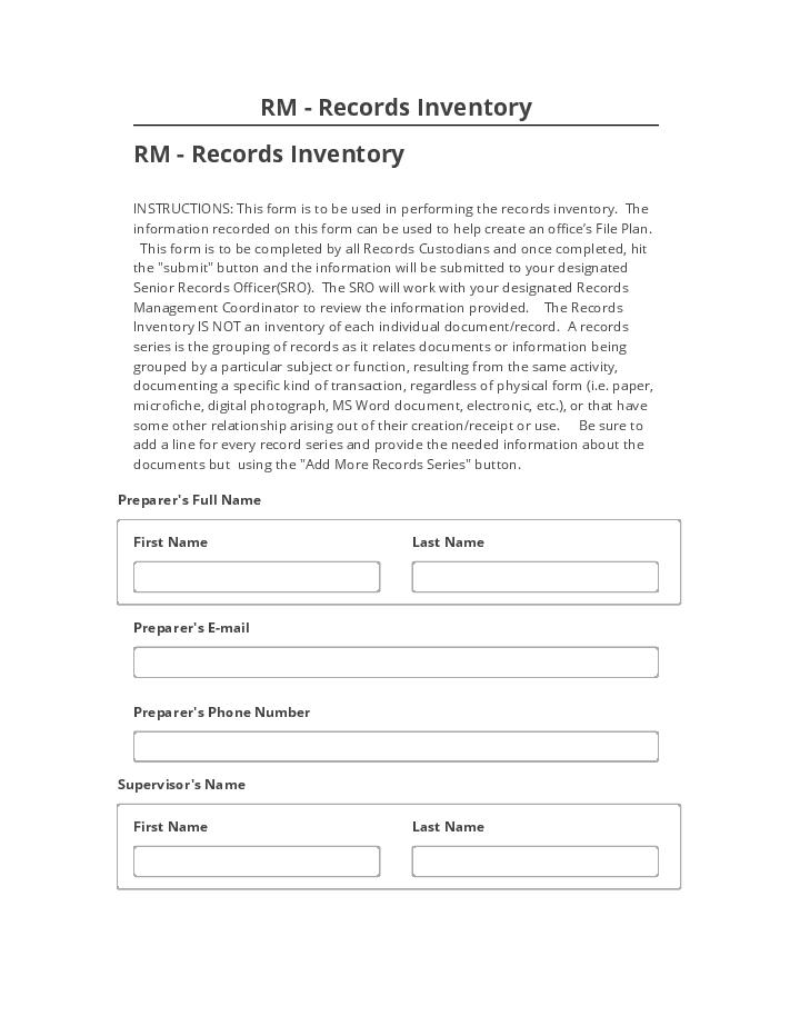 Manage RM - Records Inventory Netsuite