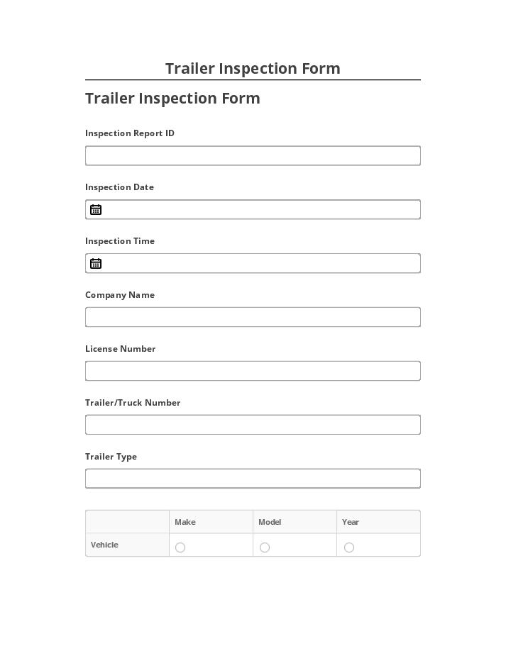 Arrange Trailer Inspection Form Microsoft Dynamics