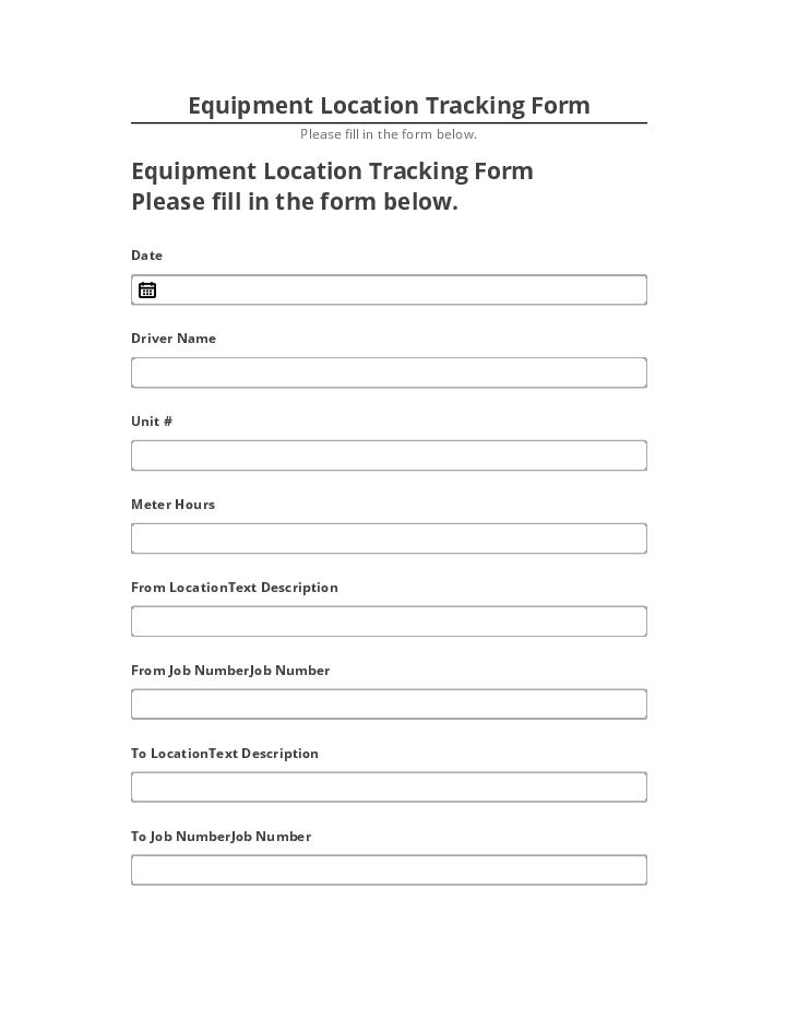 Archive Equipment Location Tracking Form Salesforce