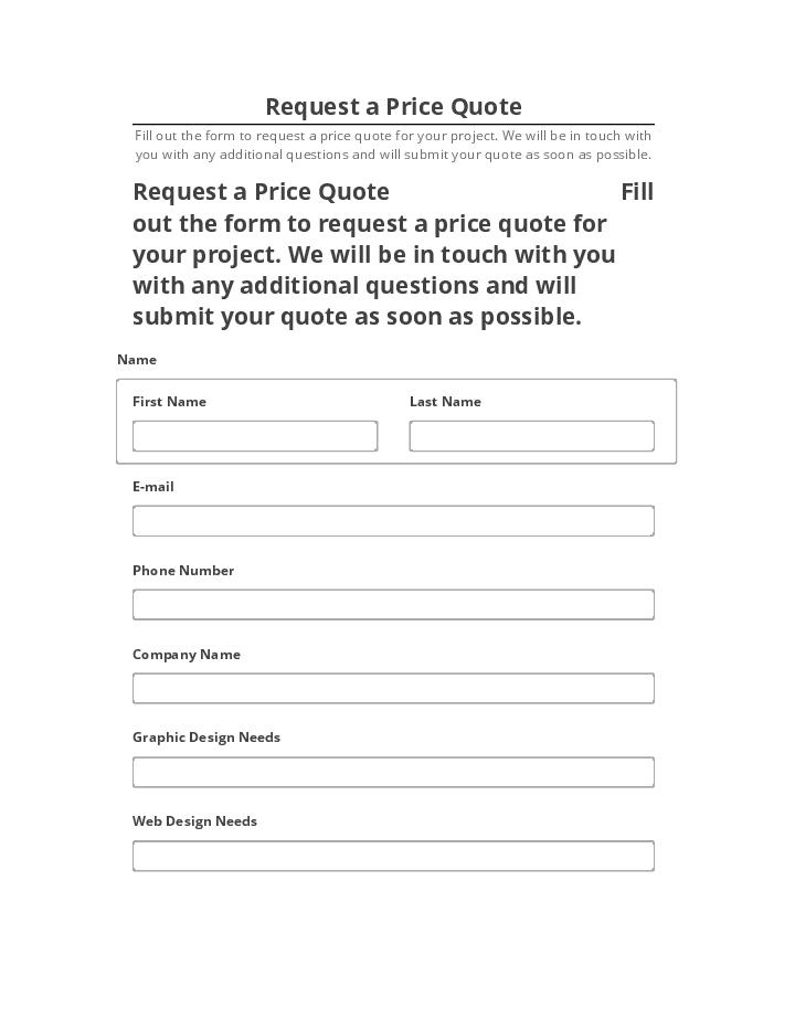 Arrange Request a Price Quote Salesforce