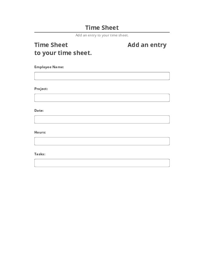 Integrate Time Sheet Salesforce
