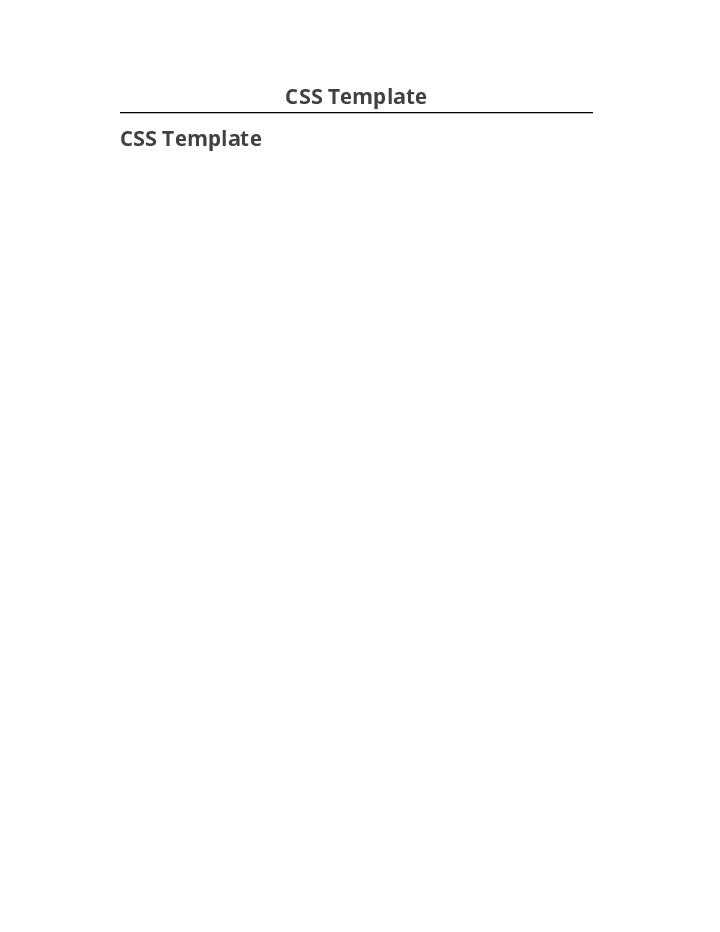 Export CSS Template Netsuite