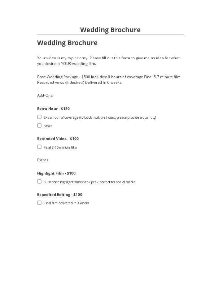 Export Wedding Brochure Microsoft Dynamics
