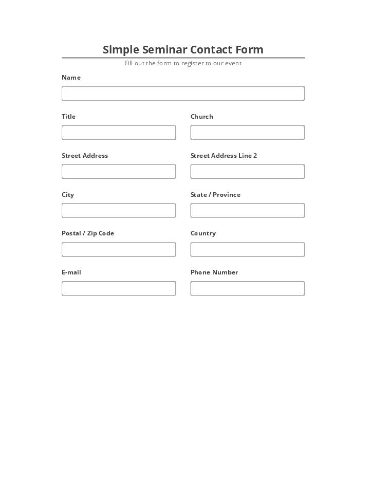 Integrate Simple Seminar Contact Form Netsuite