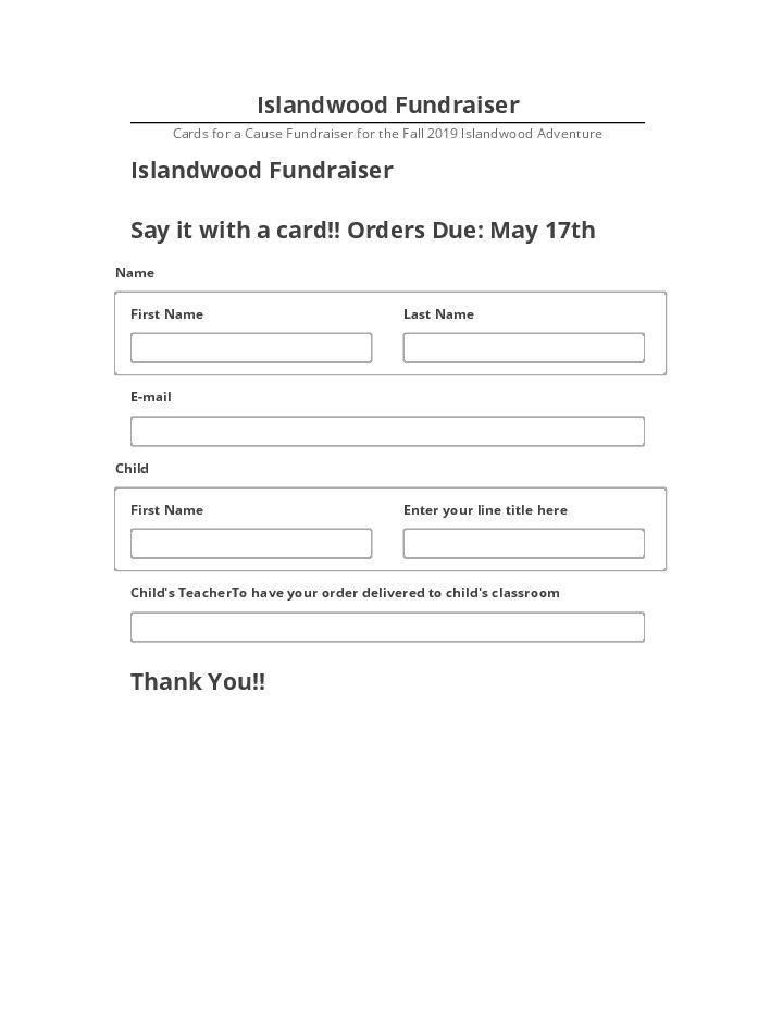 Update Islandwood Fundraiser Salesforce