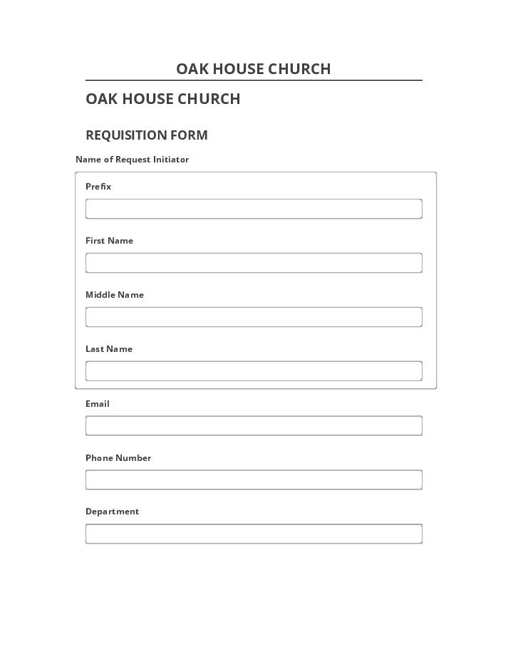 Update OAK HOUSE CHURCH Salesforce