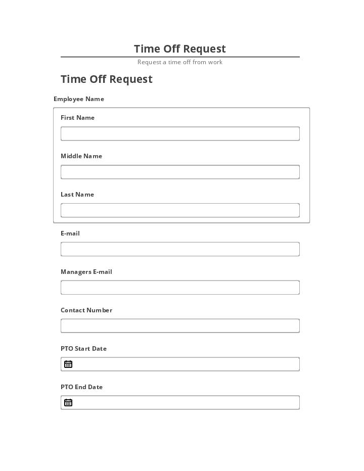 Pre-fill Time Off Request Salesforce