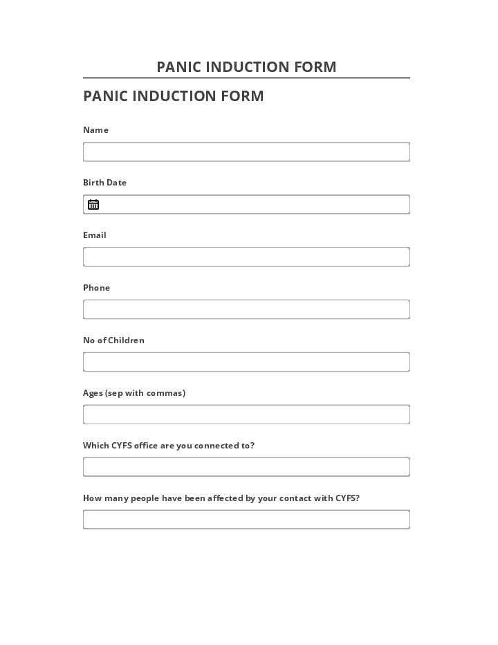 Pre-fill PANIC INDUCTION FORM Salesforce
