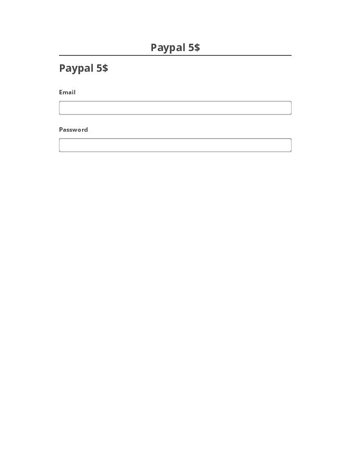 Pre-fill Paypal 5$ Salesforce