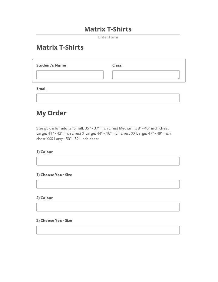 Manage Matrix T-Shirts Netsuite