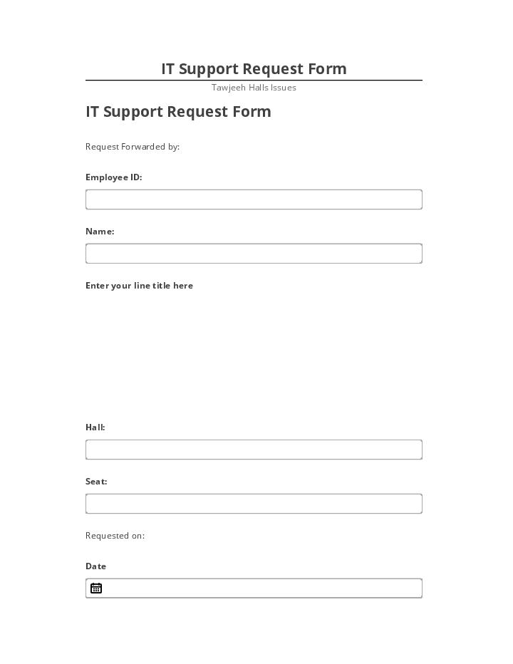 Incorporate IT Support Request Form Netsuite