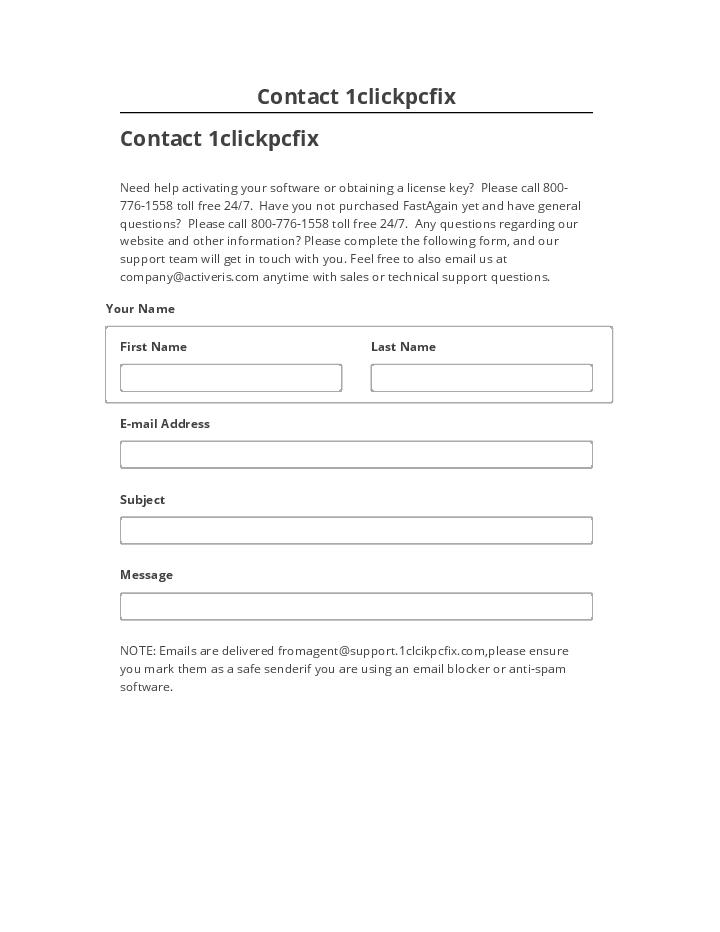 Arrange Contact 1clickpcfix Salesforce
