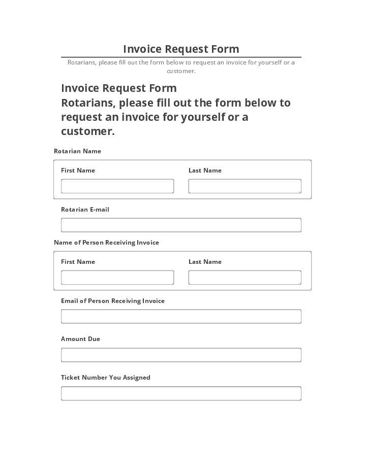 Pre-fill Invoice Request Form Salesforce