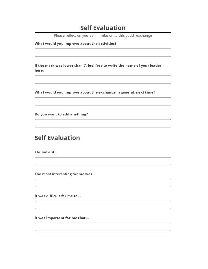 Arrange Self Evaluation Netsuite